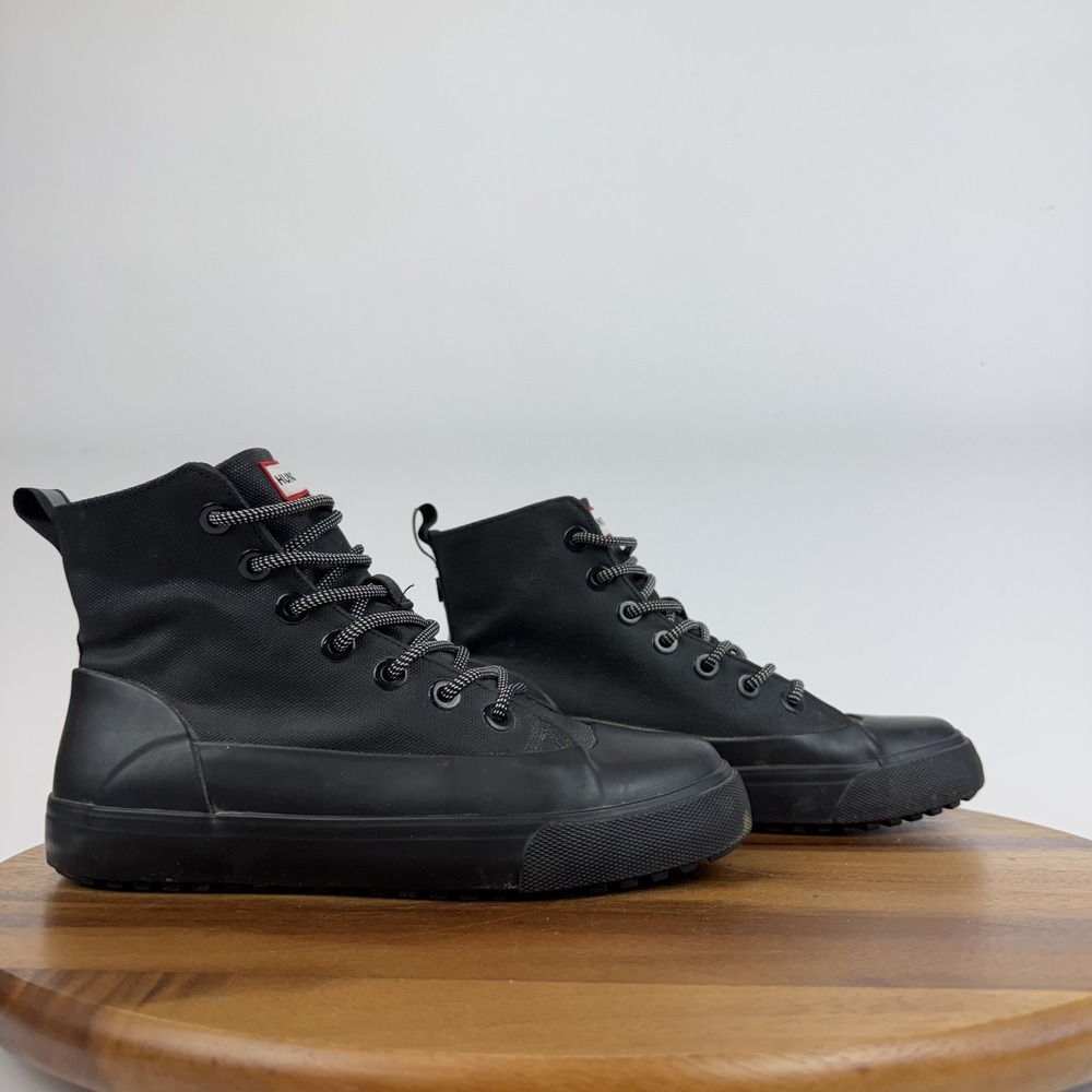 Womens Hunter For Target Black Dipped Canvas Hi Top Sneakers Shoes‎ Size 7 M GUC